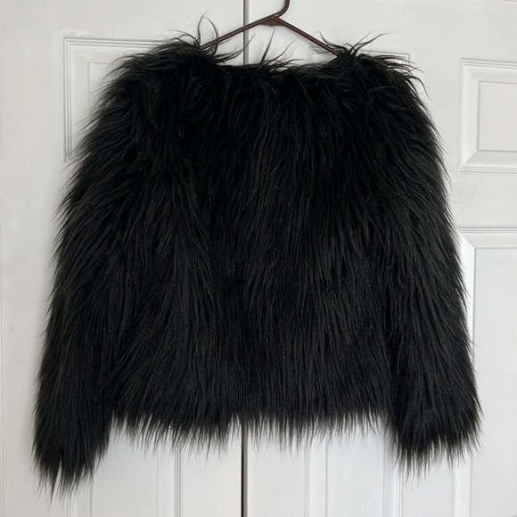 Tess black faux fur jacket - Picture 3 of 10